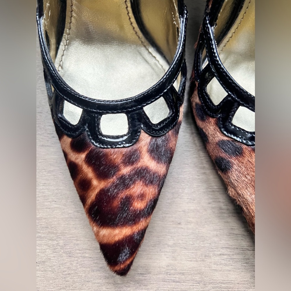 Dolce & Gabbana fur/leather high heels size 37 1/2 - Picture 2 of 6
